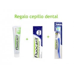 Fluocaril pasta de dientes Pack día 125 ml y noche 125 ml + Regalo cepillo